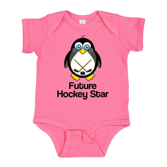Inktastic Future Hockey Star Penguin Boys or Girls Baby Bodysuit