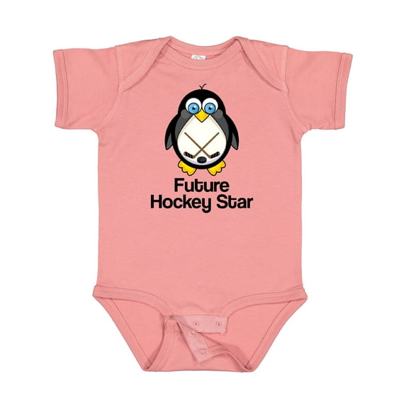 Inktastic Future Hockey Star Penguin Boys or Girls Baby Bodysuit
