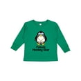 thumbnail image 1 of Inktastic Future Hockey Star Penguin Boys or Girls Long Sleeve Toddler T-Shirt, 1 of 5