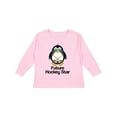 thumbnail image 1 of Inktastic Future Hockey Star Penguin Boys or Girls Long Sleeve Toddler T-Shirt, 1 of 5