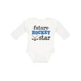 thumbnail image 1 of Inktastic Future Hockey Star Sports Boys or Girls Long Sleeve Baby Bodysuit, 1 of 5