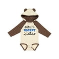 thumbnail image 1 of Inktastic Future Hockey Star Sports Boys or Girls Long Sleeve Baby Bodysuit, 1 of 5