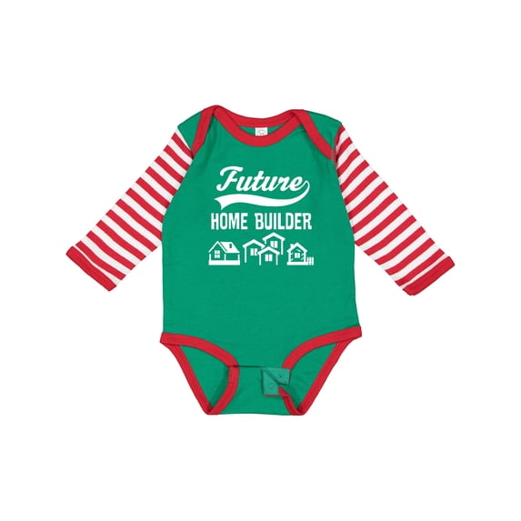 Inktastic Future Home Builder Contractor Boys or Girls Long Sleeve Baby Bodysuit