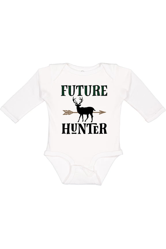 Future Hunter Deer Hunting Boys or Girls Long Sleeve Baby Bodysuit