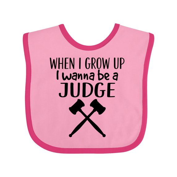 Inktastic Future Judge Gavel Job Gift Boys or Girls Baby Bib