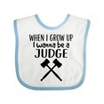 thumbnail image 1 of Inktastic Future Judge Gavel Job Gift Boys or Girls Baby Bib, 1 of 4
