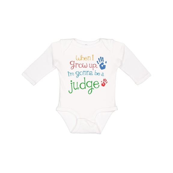 Inktastic Future Judge Gift for Kids Boys or Girls Long Sleeve Baby Bodysuit