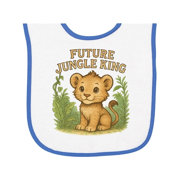 Inktastic Future Jungle King Lion Baby Terry Cloth Bib