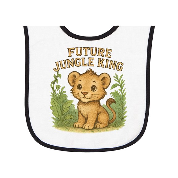 Inktastic Future Jungle King Lion Baby Terry Cloth Bib