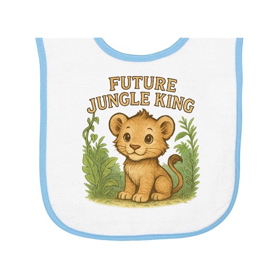 Inktastic Future Jungle King Lion Baby Terry Cloth Bib