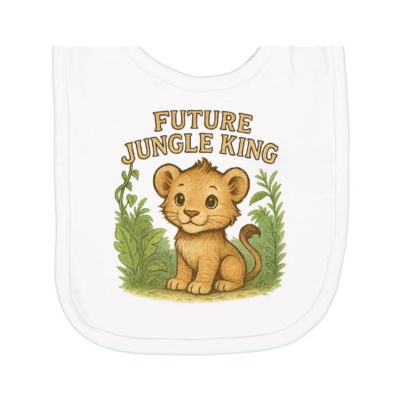 Inktastic Future Jungle King Lion Newborn Bib
