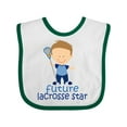 thumbnail image 1 of Inktastic Future Lacrosse Star Boy Boys Baby Bib, 1 of 4