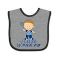 thumbnail image 1 of Inktastic Future Lacrosse Star Boy Boys Baby Bib, 1 of 4