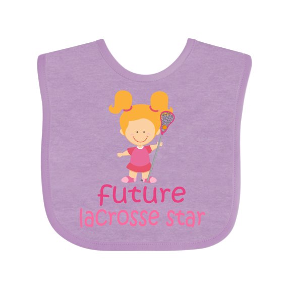 Inktastic Future Lacrosse Star Girl Girls Baby Bib