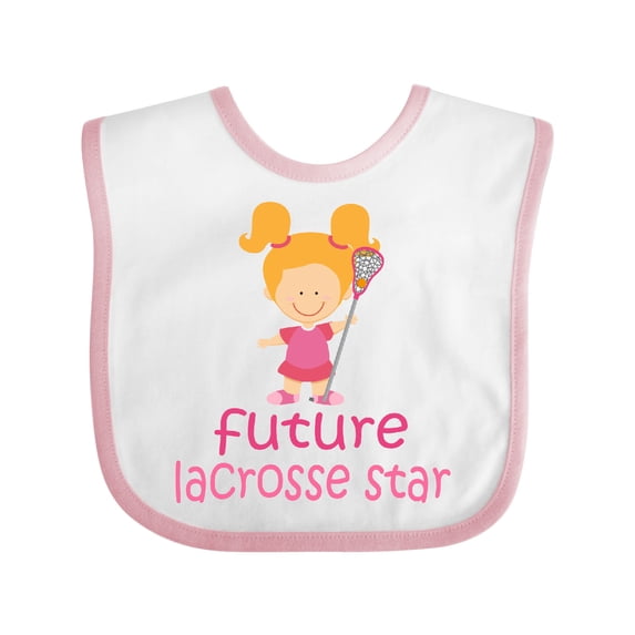 Inktastic Future Lacrosse Star Girl Girls Baby Bib