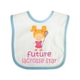 thumbnail image 1 of Inktastic Future Lacrosse Star Girl Girls Baby Bib, 1 of 4