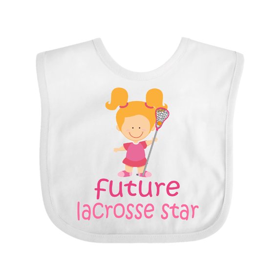 Inktastic Future Lacrosse Star Girl Girls Baby Bib