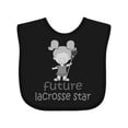 thumbnail image 1 of Inktastic Future Lacrosse Star Girl Girls Baby Bib, 1 of 4