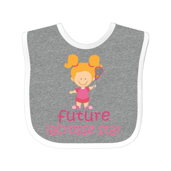 Inktastic Future Lacrosse Star Girl Girls Baby Bib