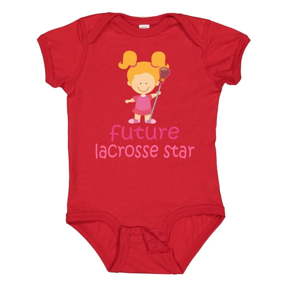 Inktastic Future Lacrosse Star Girl Girls Baby Bodysuit