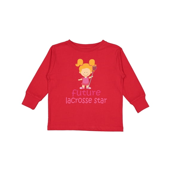 Inktastic Future Lacrosse Star Girl Girls Long Sleeve Toddler T-Shirt