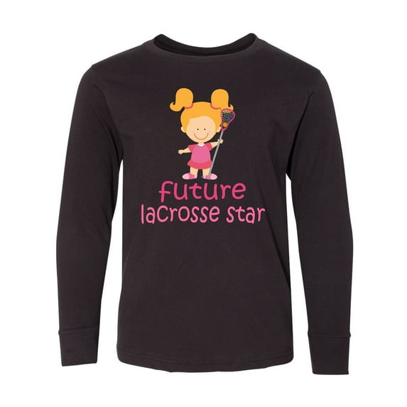 Inktastic Future Lacrosse Star Girl Long Sleeve Youth T-Shirt