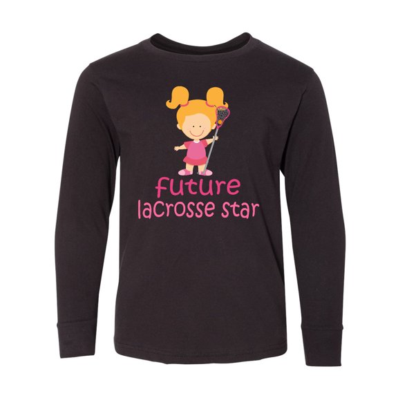 Inktastic Future Lacrosse Star Girl Long Sleeve Youth T-Shirt