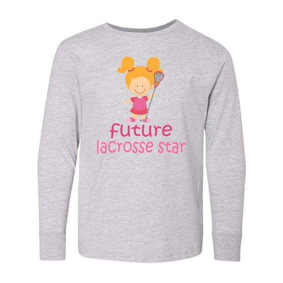 Inktastic Future Lacrosse Star Girl Long Sleeve Youth T-Shirt