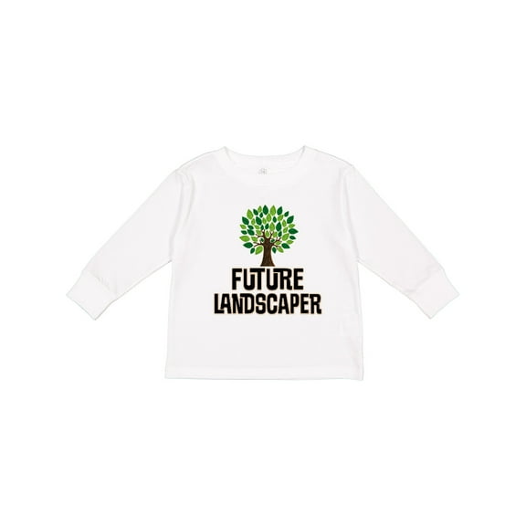 Inktastic Future Landscaper Horticulture Specialist Boys or Girls Long Sleeve Toddler T-Shirt