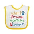 thumbnail image 1 of Inktastic Future Lawyer Boys Girls Attorney Boys or Girls Baby Bib, 1 of 4