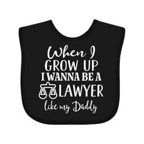 Inktastic Future Lawyer Like Daddy Boys or Girls Baby Bib