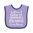 thumbnail image 1 of Inktastic Future Lawyer Like Mommy Boys or Girls Baby Bib, 1 of 4