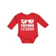 thumbnail image 1 of Inktastic Future Lifeguard Sunglasses Boys or Girls Long Sleeve Baby Bodysuit, 1 of 5
