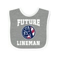 thumbnail image 1 of Inktastic Future Lineman Boys Baby Bib, 1 of 4