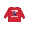 thumbnail image 1 of Inktastic Future Lineman Boys Long Sleeve Toddler T-Shirt, 1 of 5