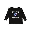 thumbnail image 1 of Inktastic Future Lineman Boys Long Sleeve Toddler T-Shirt, 1 of 5