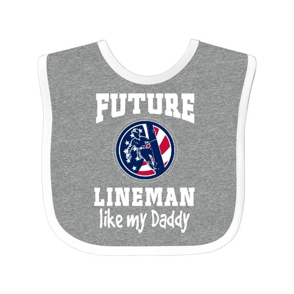 Inktastic Future Lineman Like Daddy Boys Baby Bib