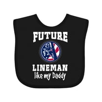 Inktastic Future Lineman Like Daddy Boys Baby Bib