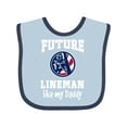 thumbnail image 1 of Inktastic Future Lineman Like Daddy Boys Baby Bib, 1 of 4