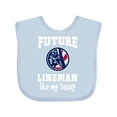thumbnail image 1 of Inktastic Future Lineman Like Daddy Boys Baby Bib, 1 of 4
