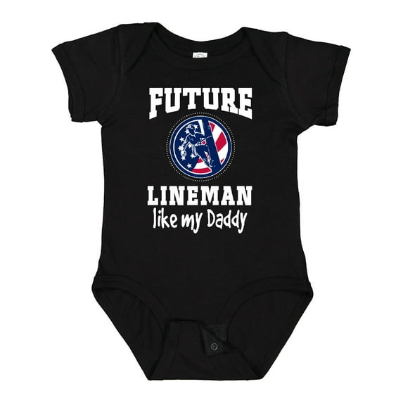 Inktastic Future Lineman Like Daddy Boys Baby Bodysuit