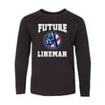 thumbnail image 1 of Inktastic Future Lineman Long Sleeve Youth T-Shirt, 1 of 5