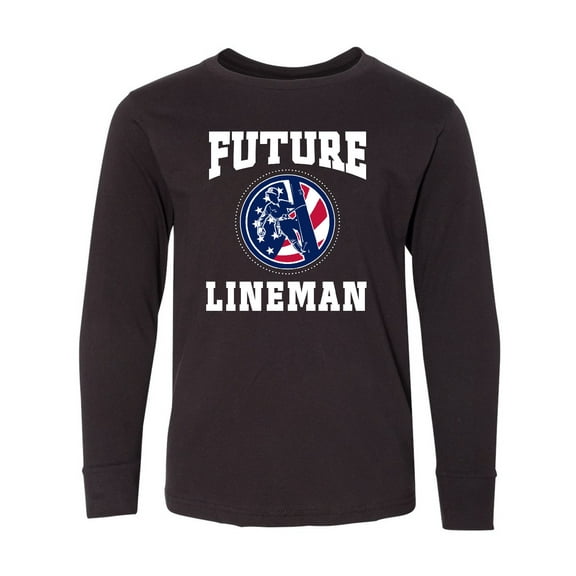 Inktastic Future Lineman Long Sleeve Youth T-Shirt