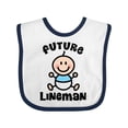 thumbnail image 1 of Inktastic Future Lineman in Training Baby Boys Baby Bib, 1 of 4