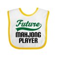 thumbnail image 1 of Inktastic Future Mahjong Player Boys Baby Bib, 1 of 4
