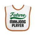 thumbnail image 1 of Inktastic Future Mahjong Player Boys Baby Bib, 1 of 4
