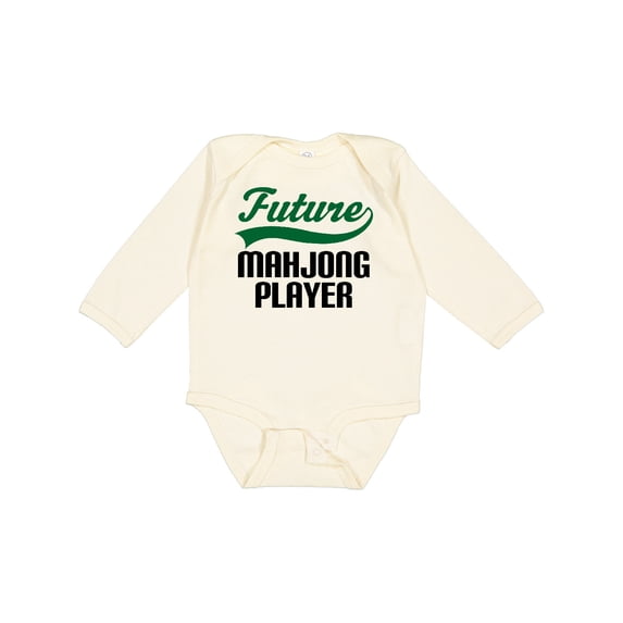 Inktastic Future Mahjong Player Boys Long Sleeve Baby Bodysuit