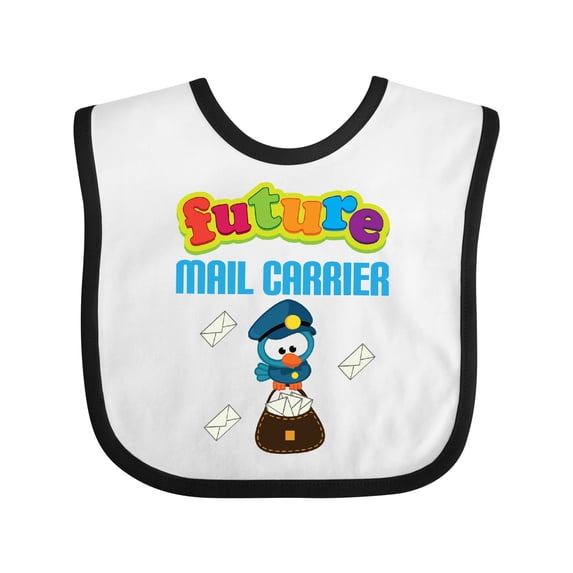 Inktastic Future Mail Carrier Cute Postal Worker Boys or Girls Baby Bib