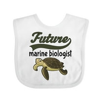 Inktastic Future Marine Biologist Turtle Boys or Girls Baby Bib