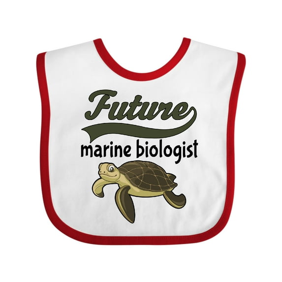 Inktastic Future Marine Biologist Turtle Boys or Girls Baby Bib
